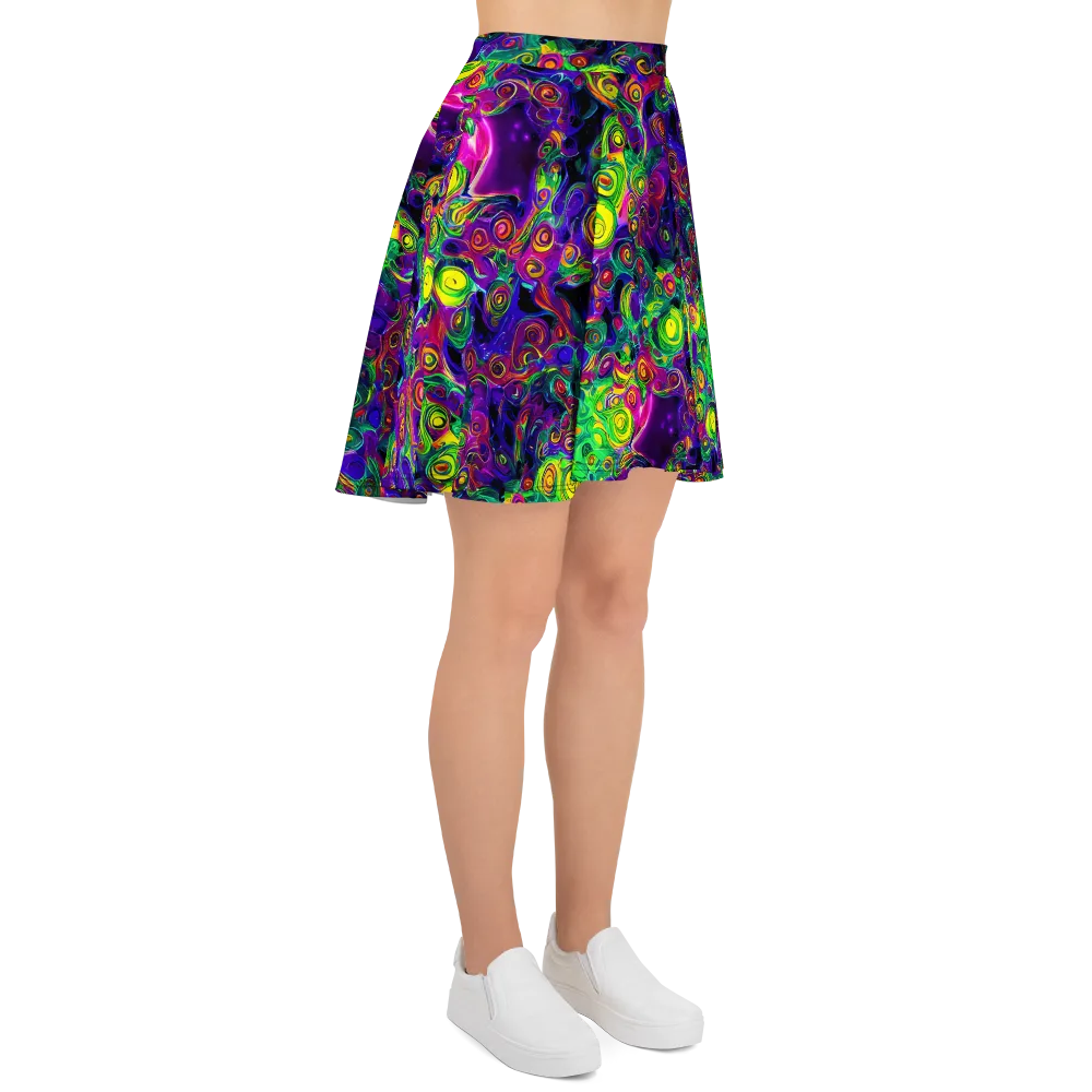 Spiral Fever on Skater Skirt — Right
