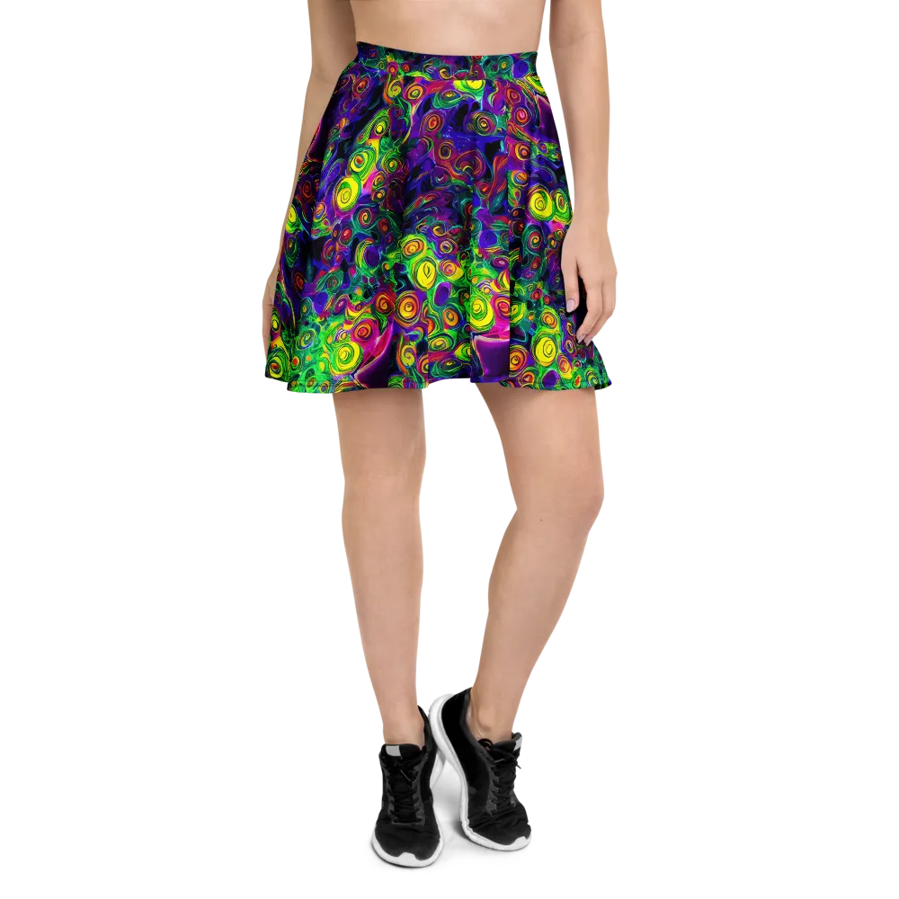 Spiral Fever on Skater Skirt — Front
