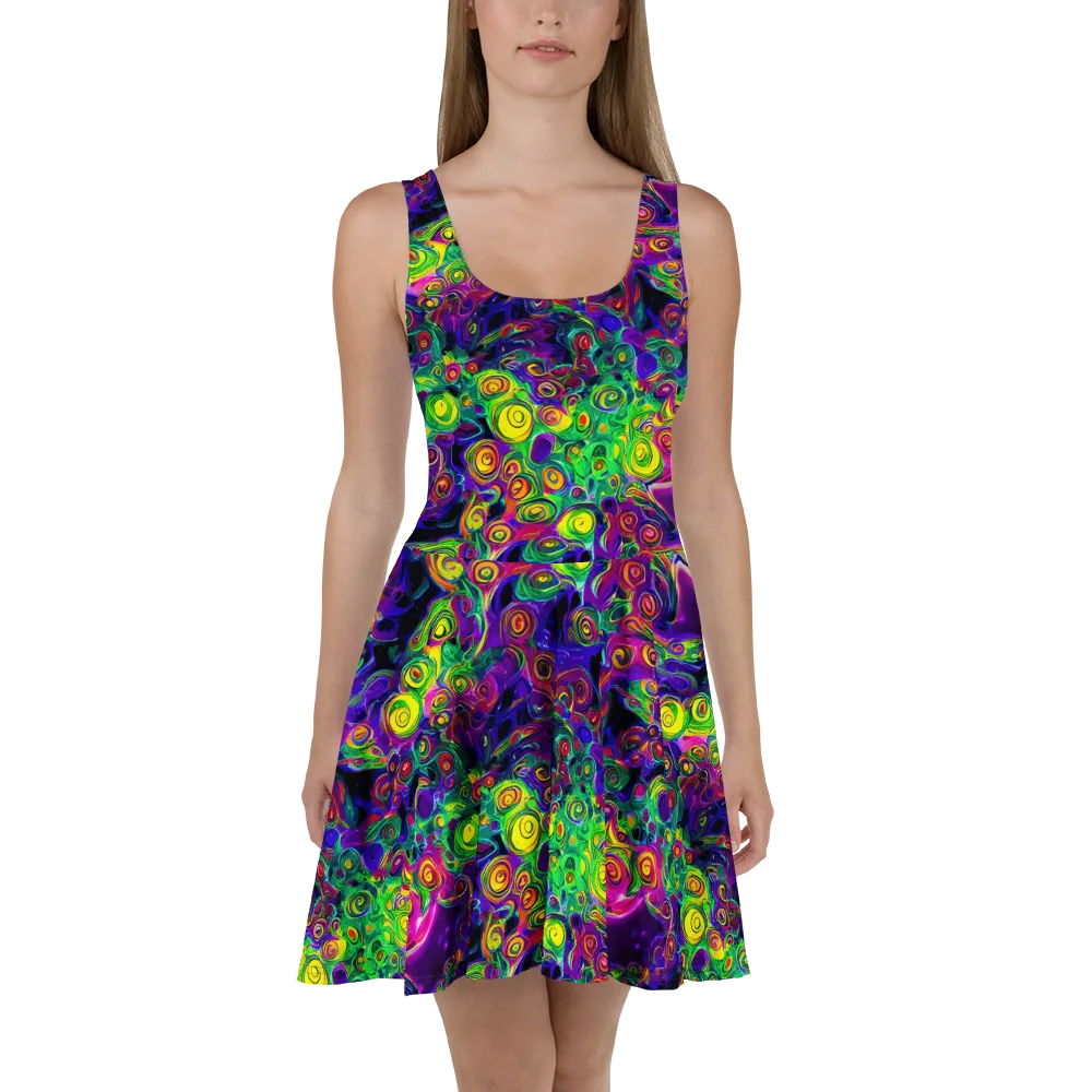 Spiral Fever on Skater Dress — Front