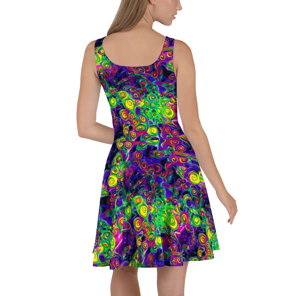 Spiral Fever on Skater Dress — Back
