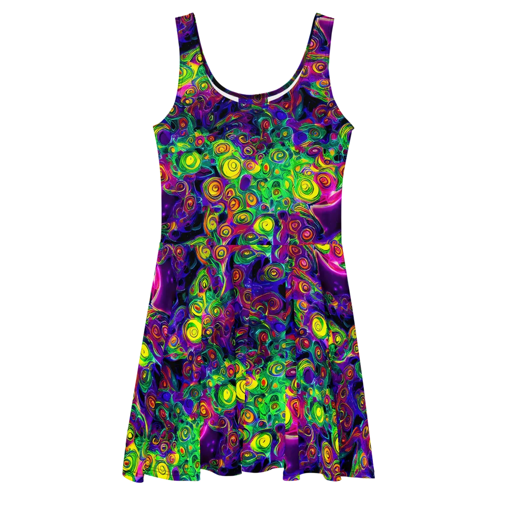 Spiral Fever on Skater Dress — Front
