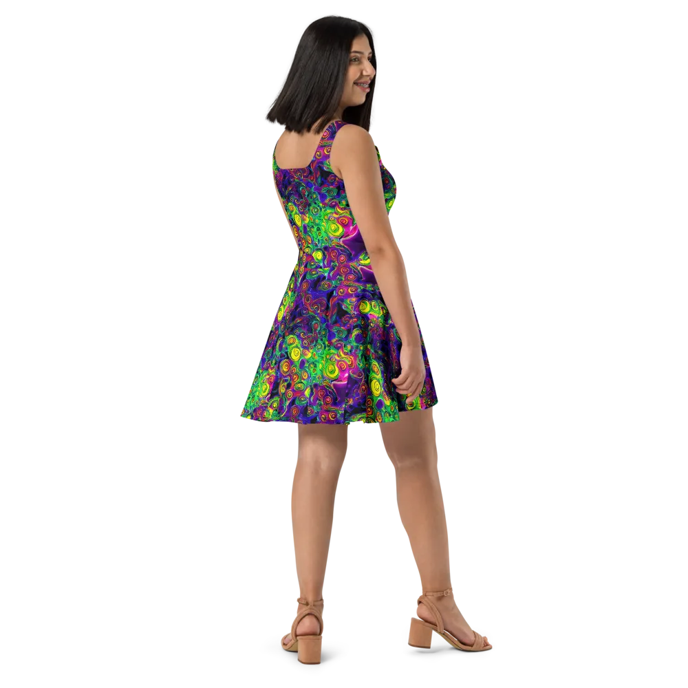 Spiral Fever on Skater Dress — Right