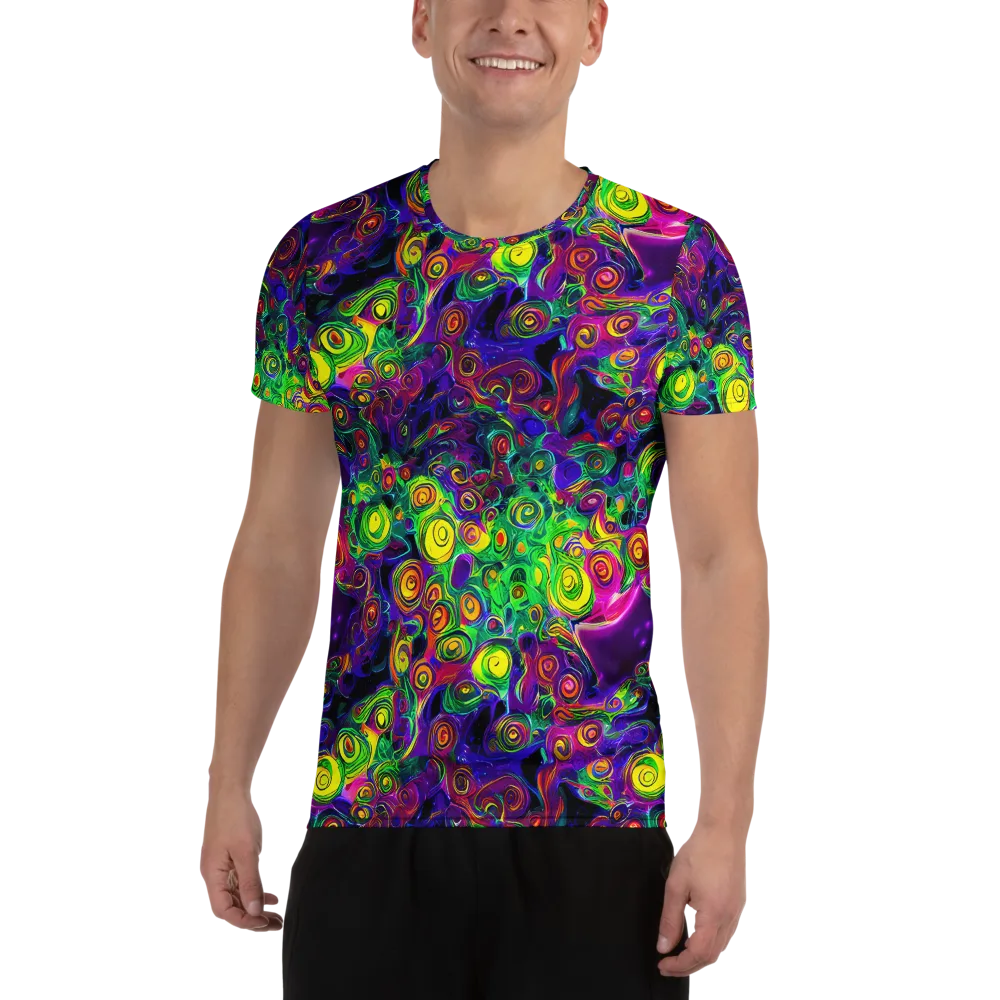 Spiral Fever on Men's Athletic T-Shirt — Front