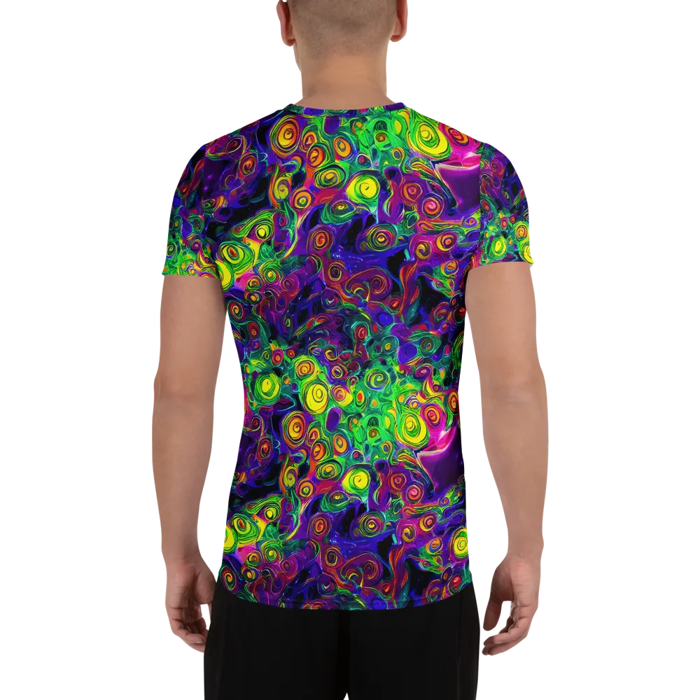 Spiral Fever on Men's Athletic T-Shirt — Back