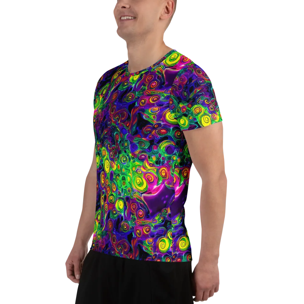 Spiral Fever on Men's Athletic T-Shirt — Left