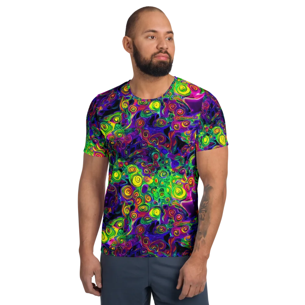Spiral Fever on Men's Athletic T-Shirt — Front
