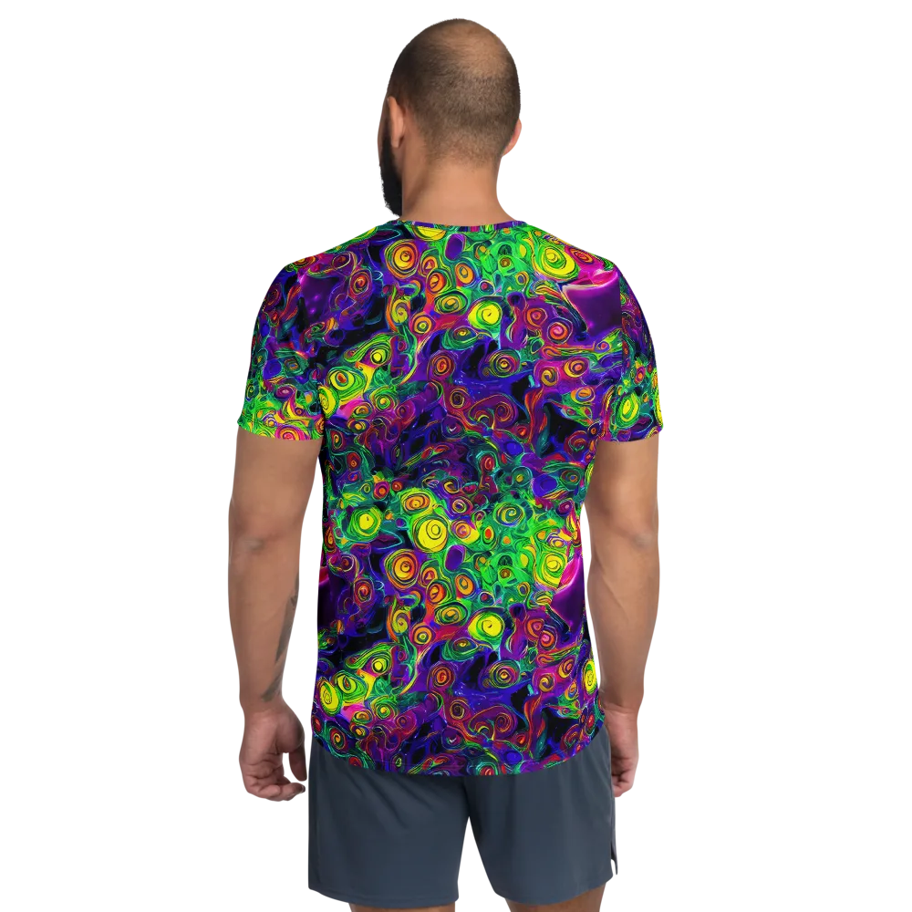 Spiral Fever on Men's Athletic T-Shirt — Back