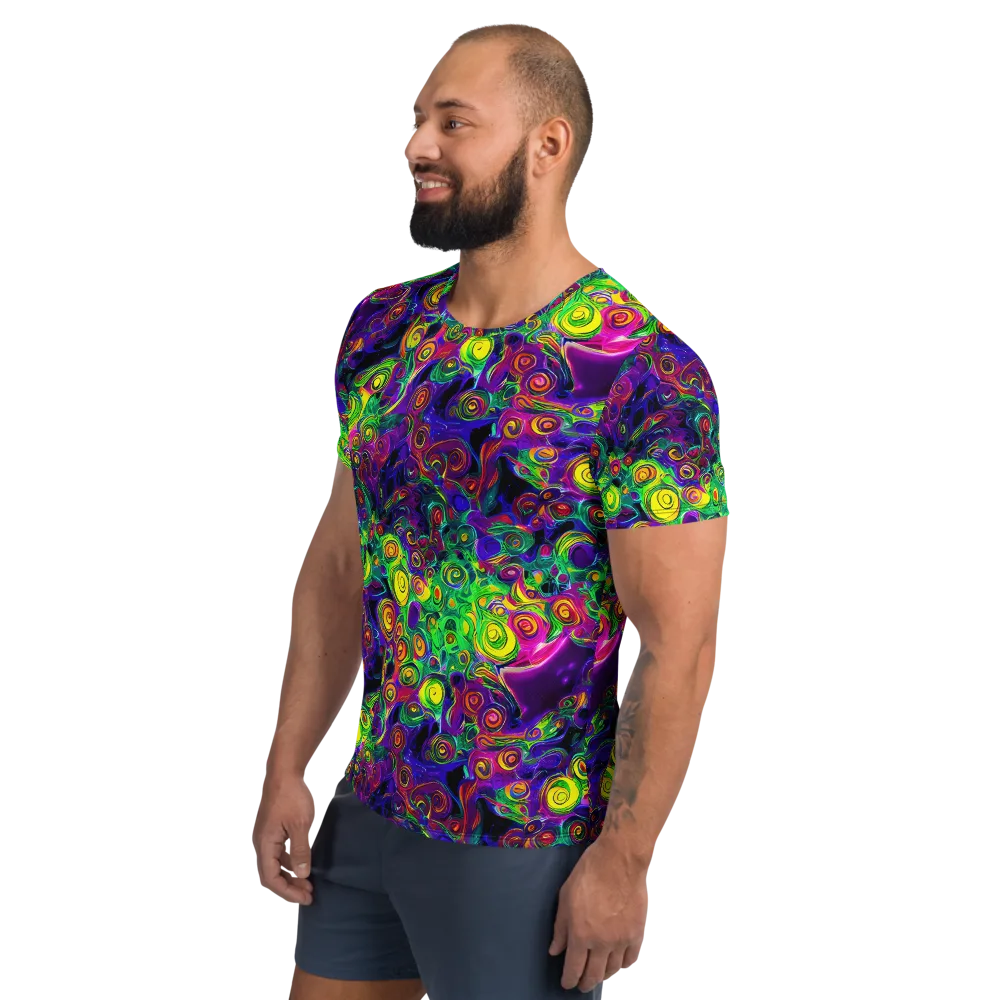 Spiral Fever on Men's Athletic T-Shirt — Left