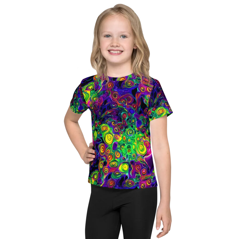 Spiral Fever on Kids Crew Neck T-Shirt — Front