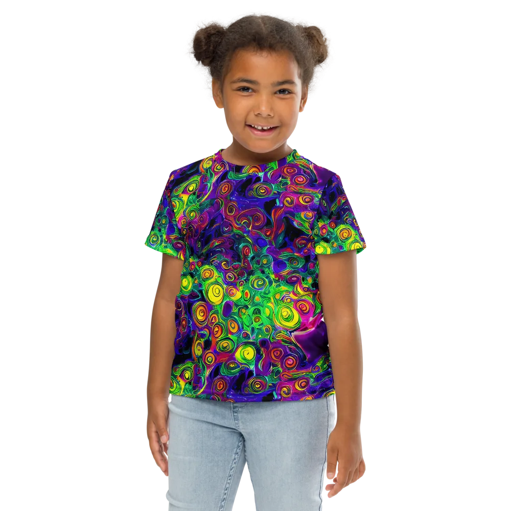 Spiral Fever on Kids Crew Neck T-Shirt — Front
