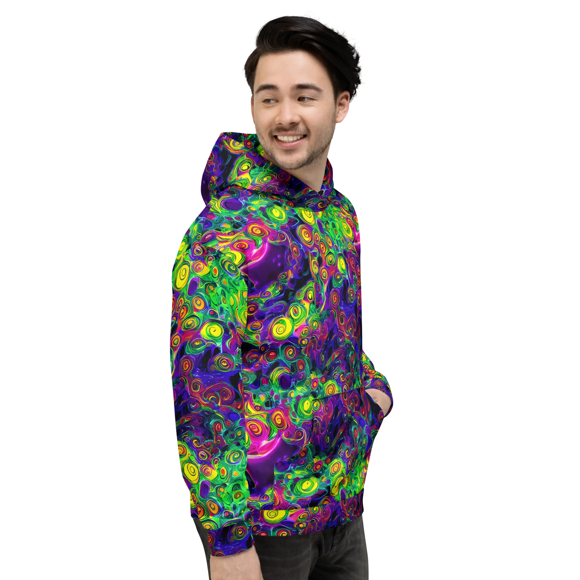 Spiral Fever on Hoodie — Right