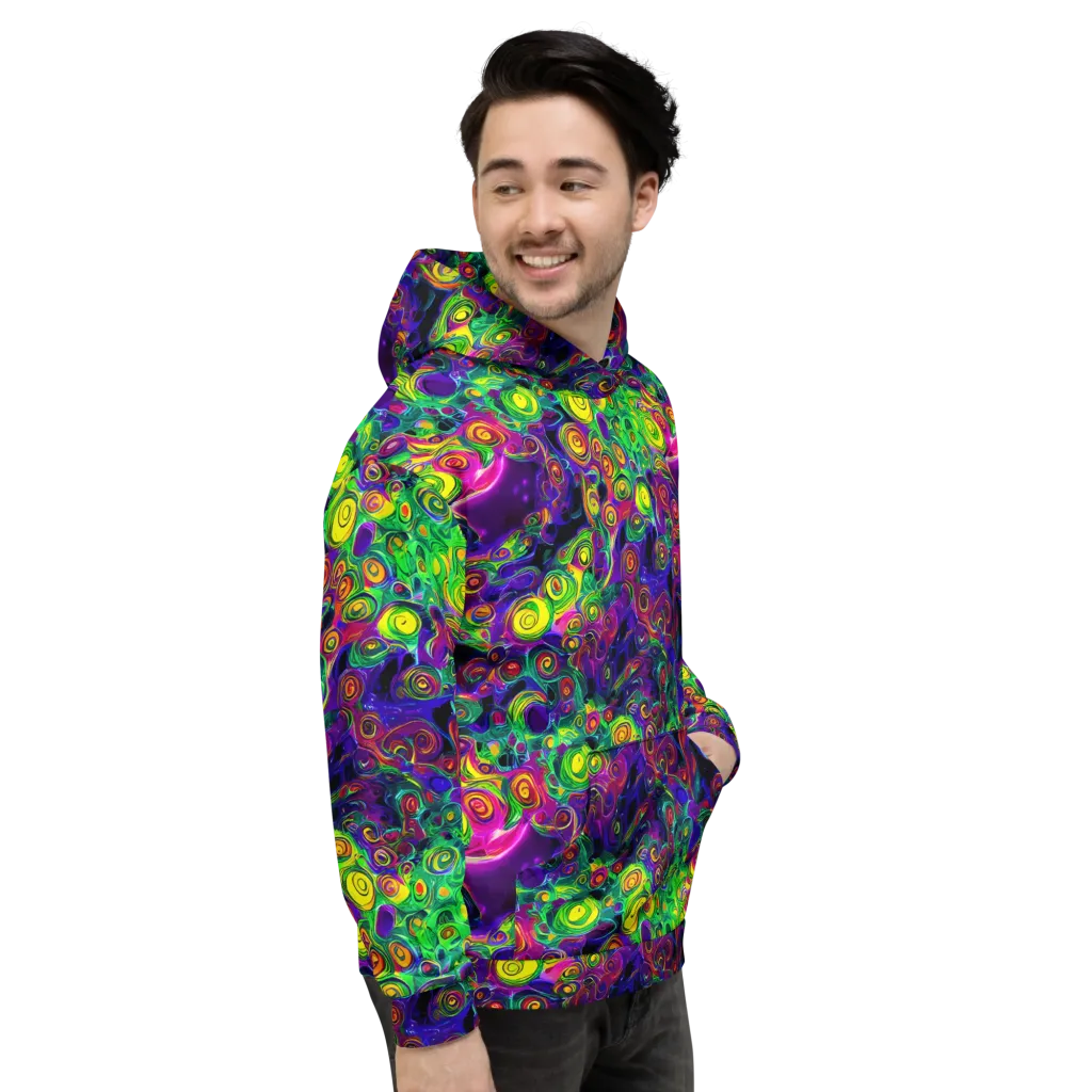Spiral Fever on Hoodie — Right