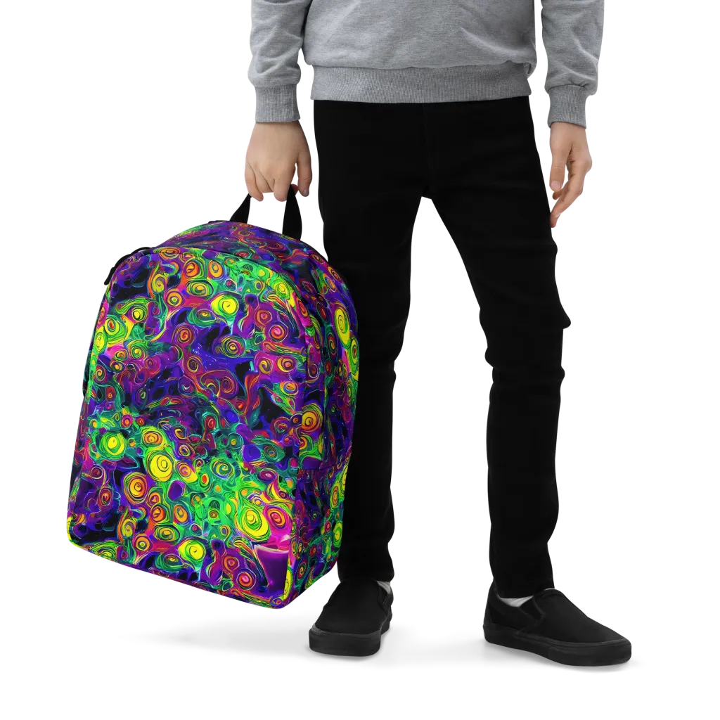 Spiral Fever on Minimalist Backpack — Zoomed-in