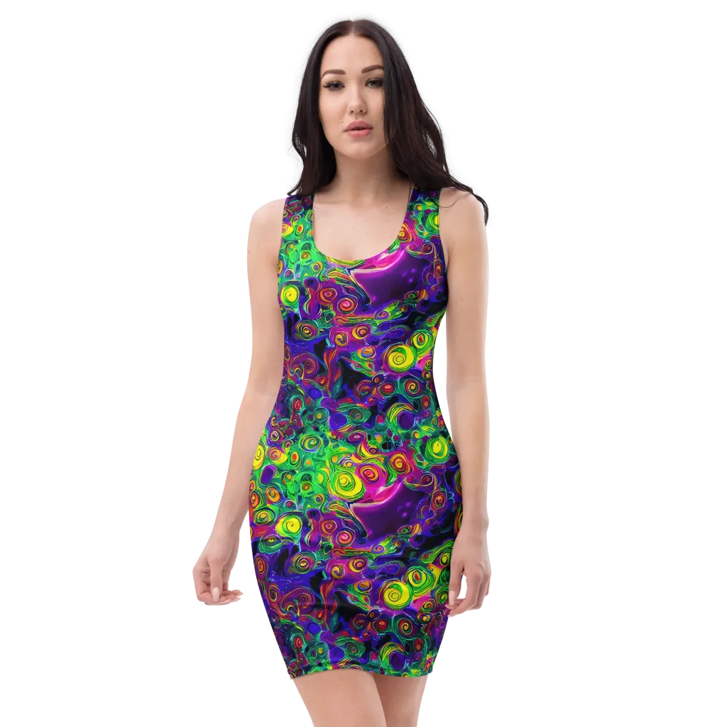Spiral Fever on Bodycon Dress — Front