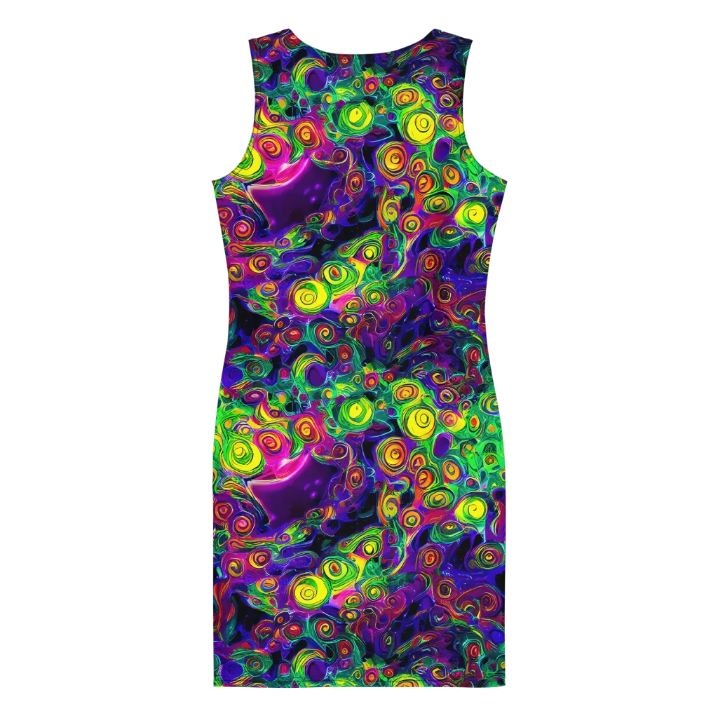 Spiral Fever on Bodycon Dress — Back