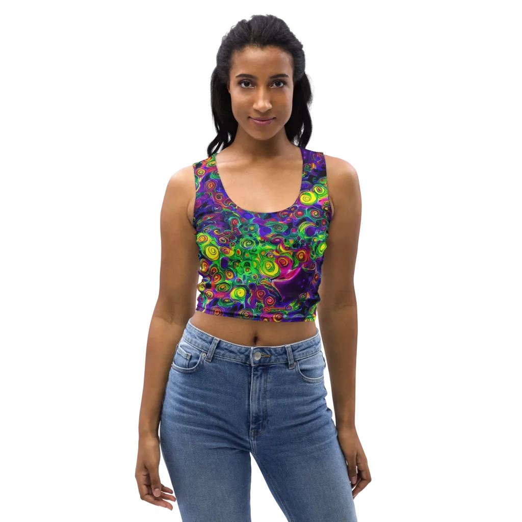 Spiral Fever on Crop Top — Front