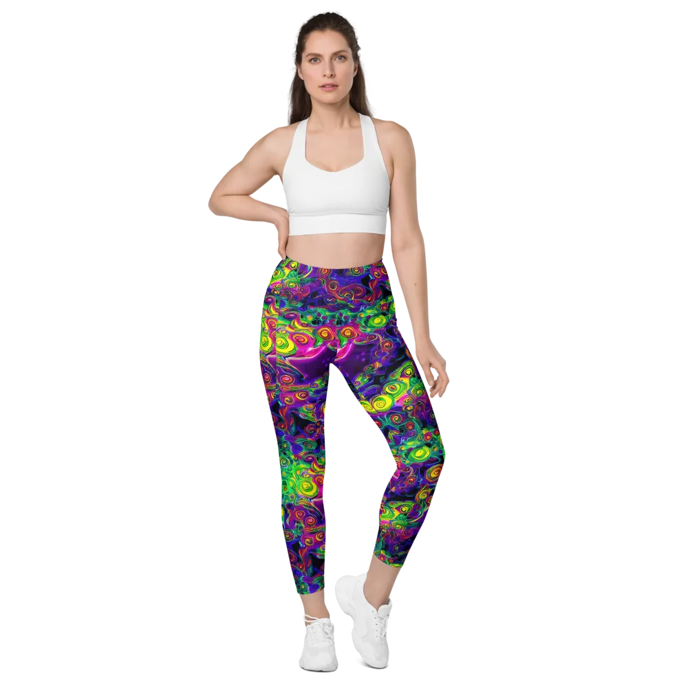 Spiral Fever on Leggings with Pockets — Front