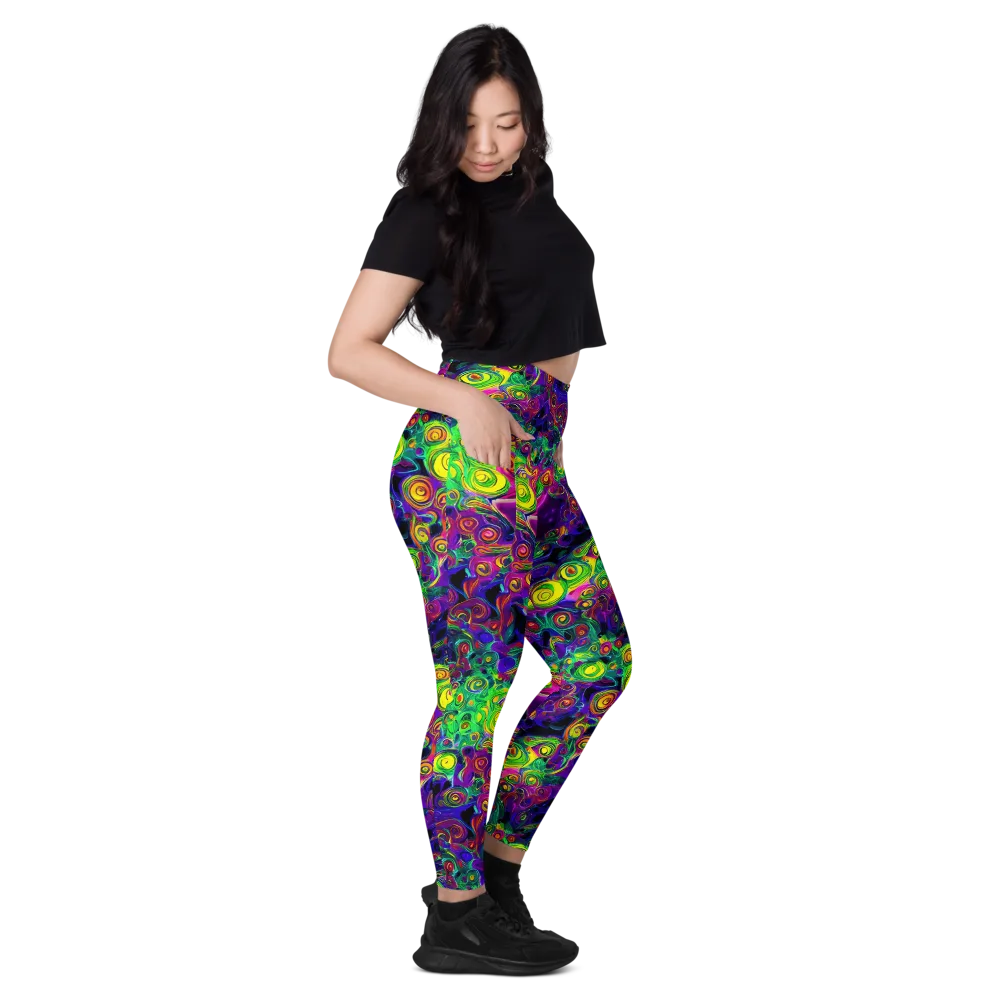 Spiral Fever on Leggings with Pockets — Right