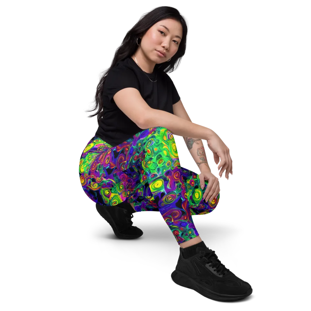 Spiral Fever on Leggings with Pockets — Right Front