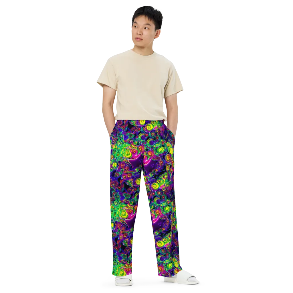 Spiral Fever on Wide-Leg Pants — Front