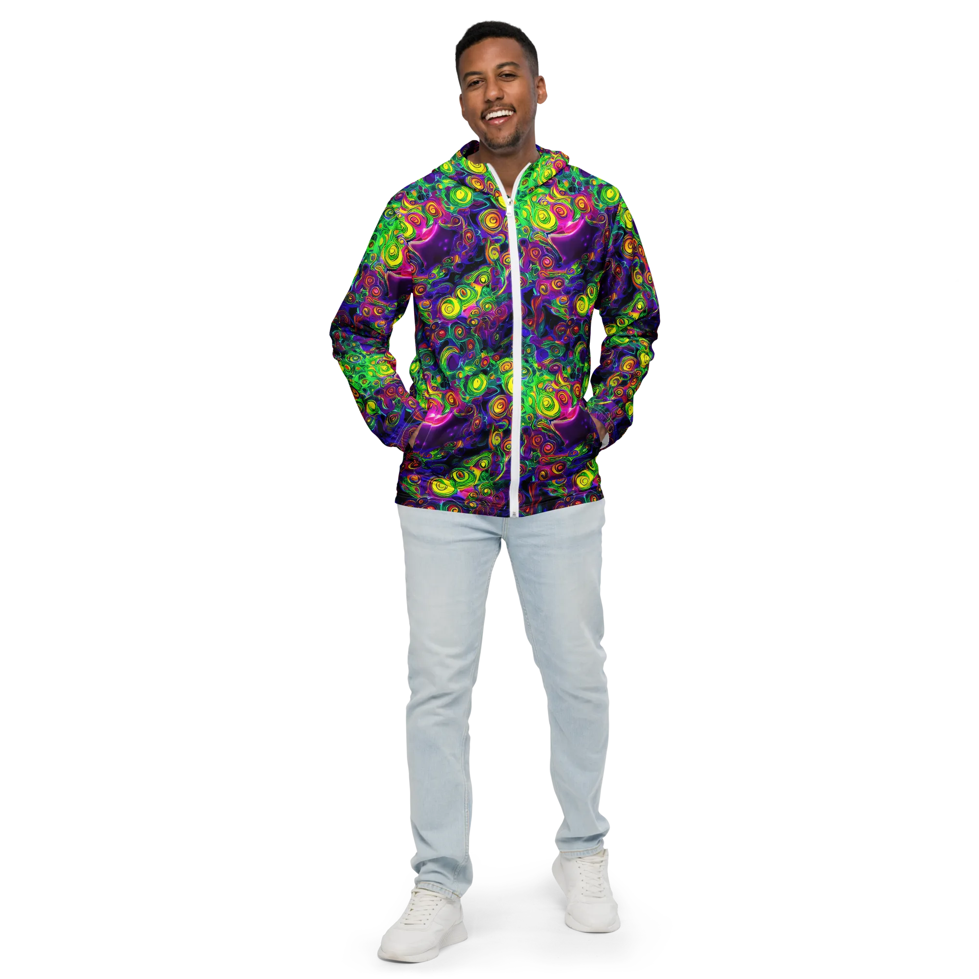 Spiral Fever on Men's Windbreaker — Front