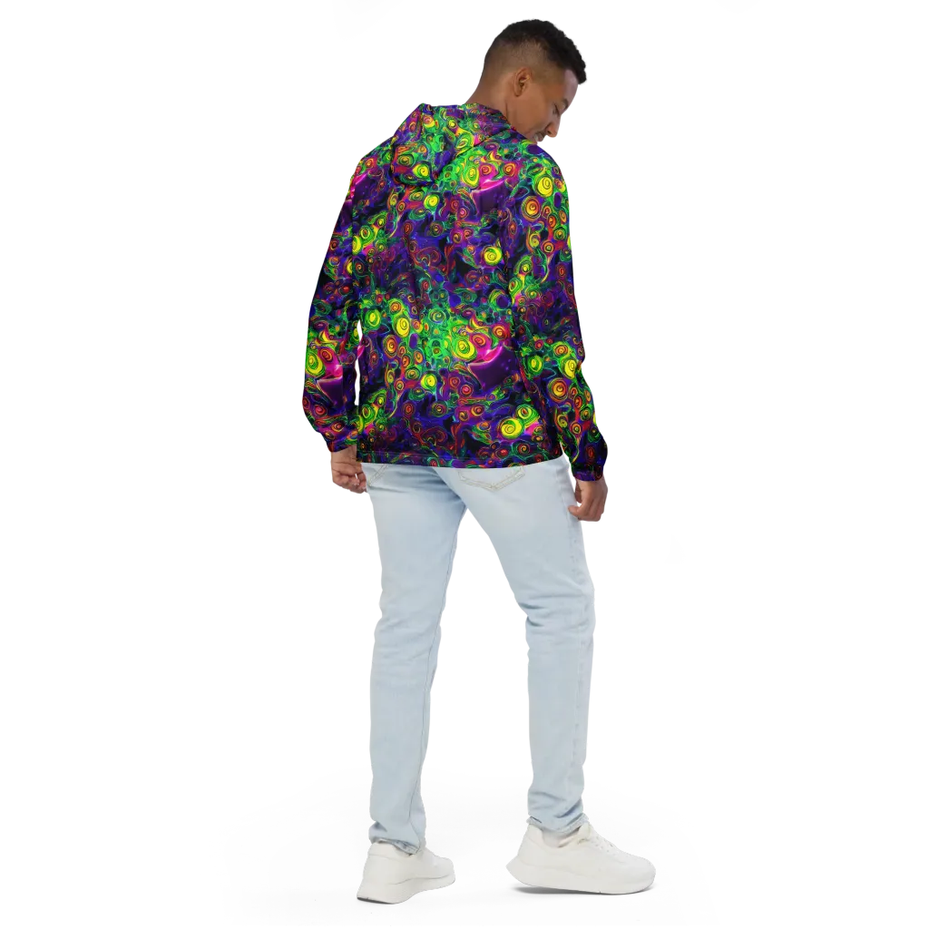 Spiral Fever on Men's Windbreaker — Back