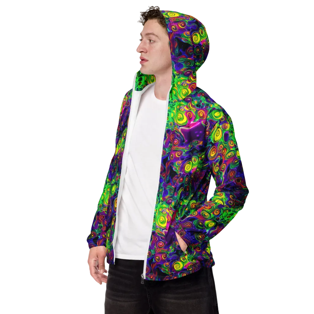 Spiral Fever on Men's Windbreaker — Left Front