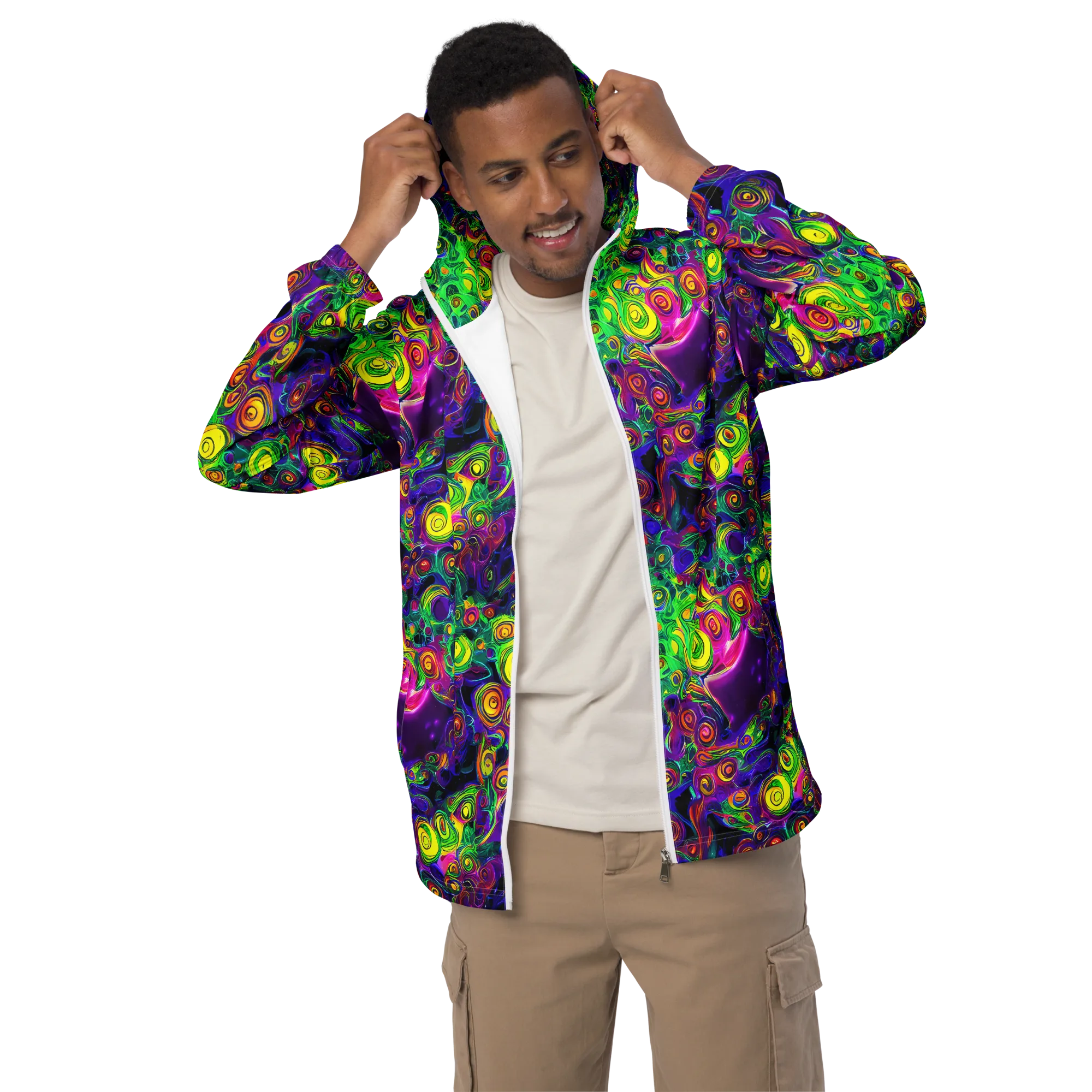 Spiral Fever on Men's Windbreaker — Front