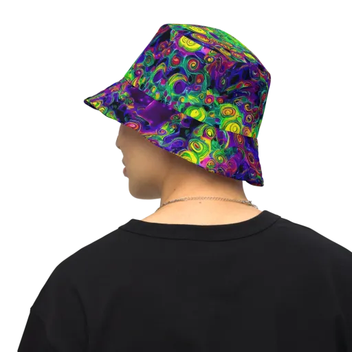 Spiral Fever on a Reversible Bucket Hat