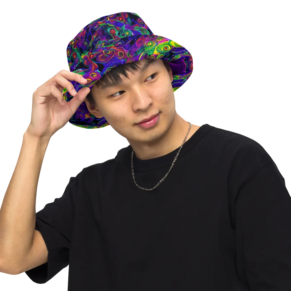 Spiral Fever on Reversible Bucket Hat — Front Inside