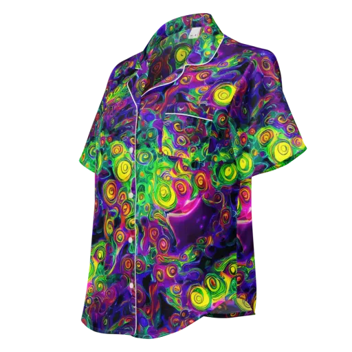 Spiral Fever on a Women's Short Sleeve Pajama Top