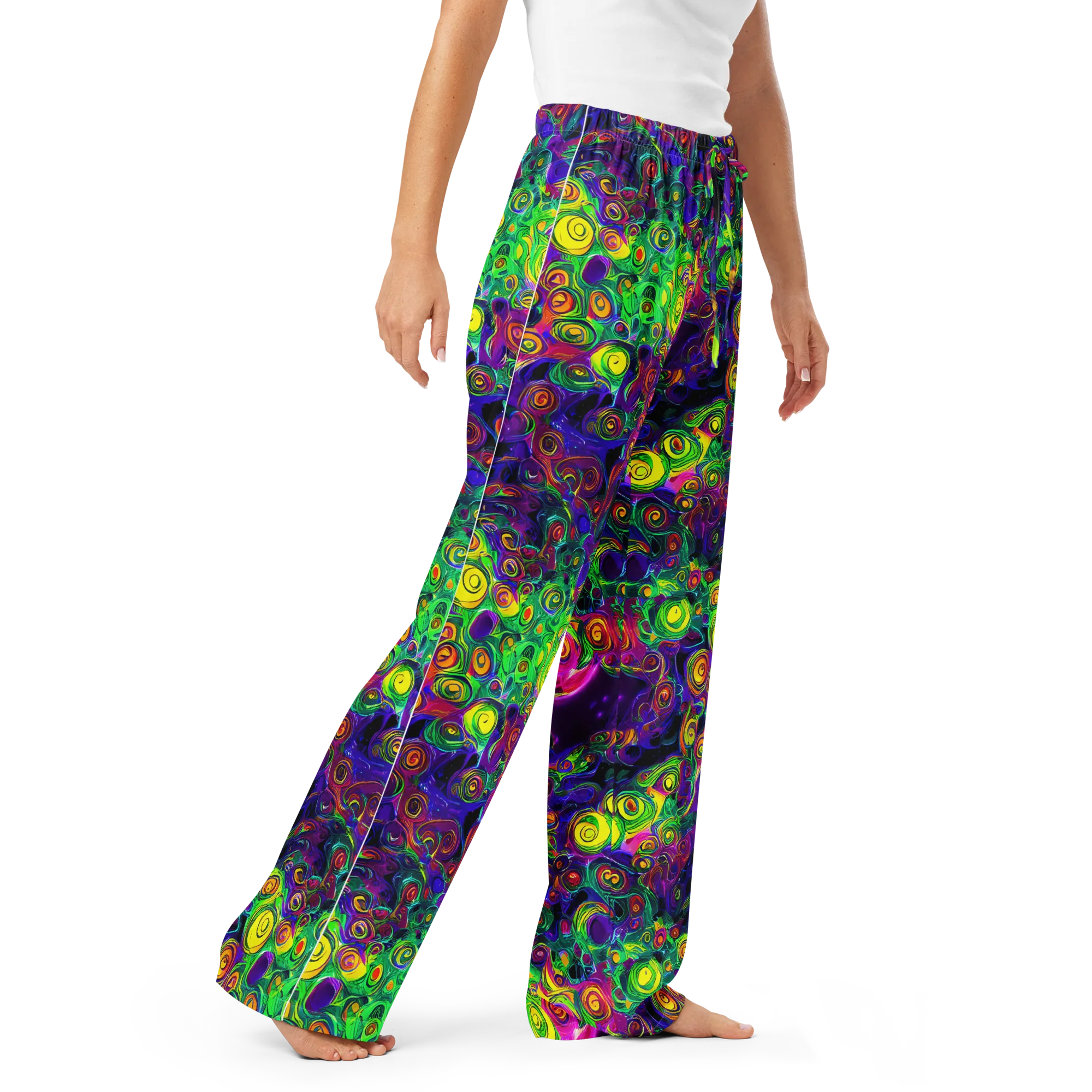 Spiral Fever on Women's Pajama Pants — Right Front