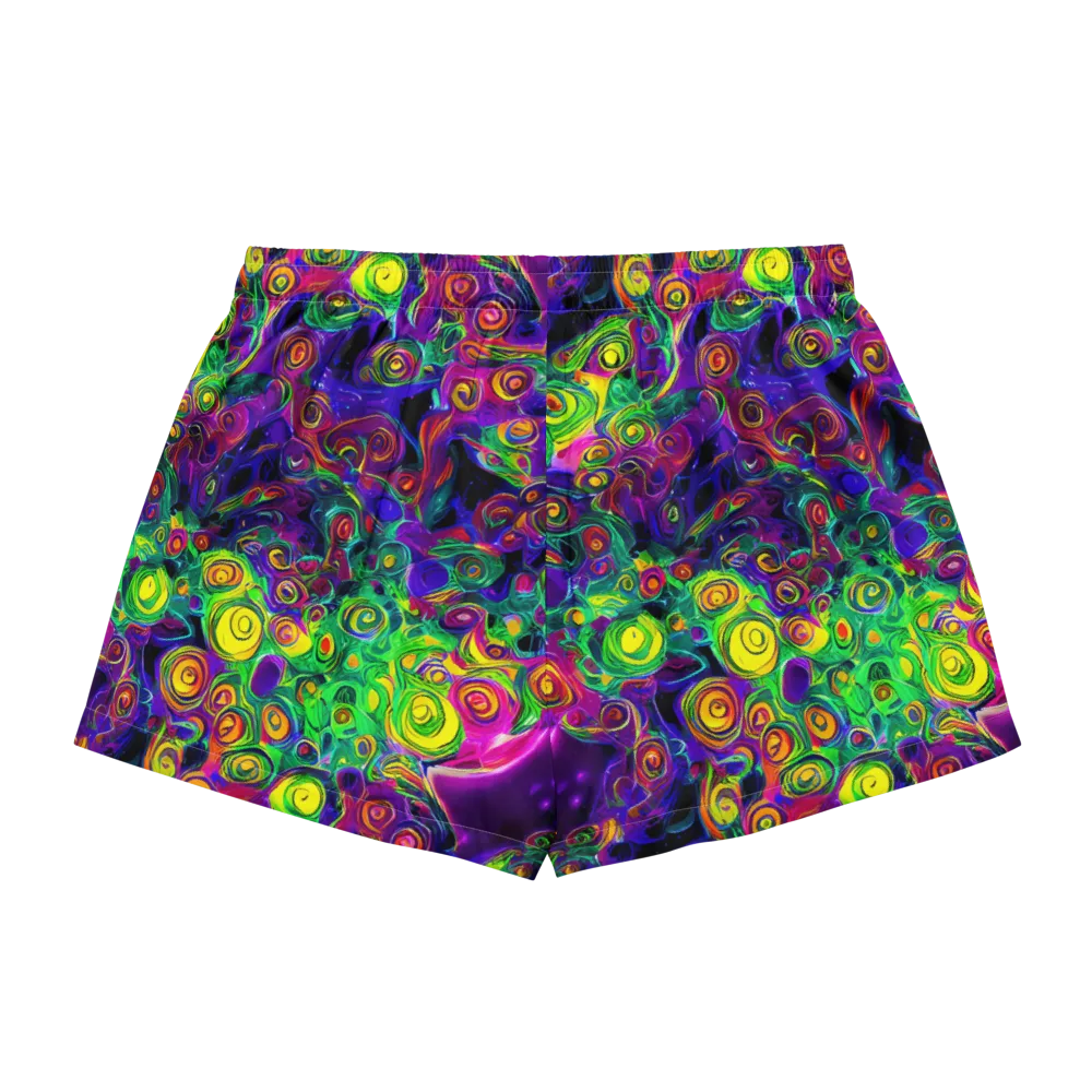 Spiral Fever on Women's Pajama Shorts — Back