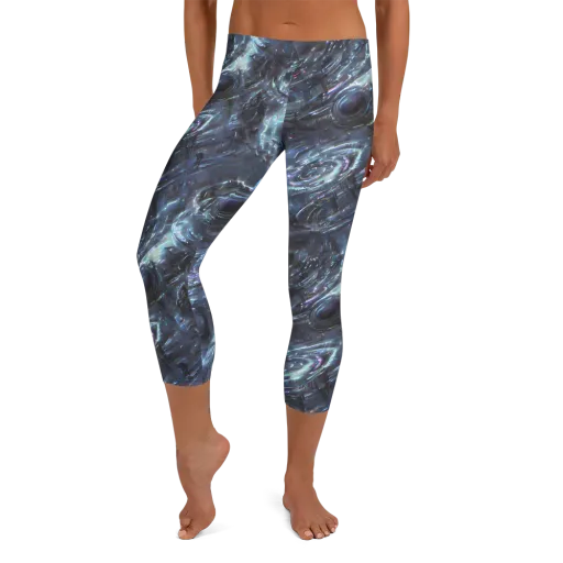 Blue Gravity on a Capri Leggings