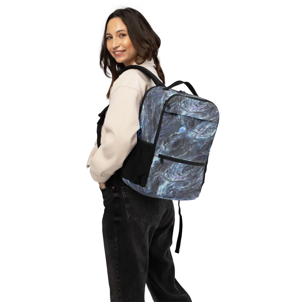 Blue Gravity on Utility Backpack — Back