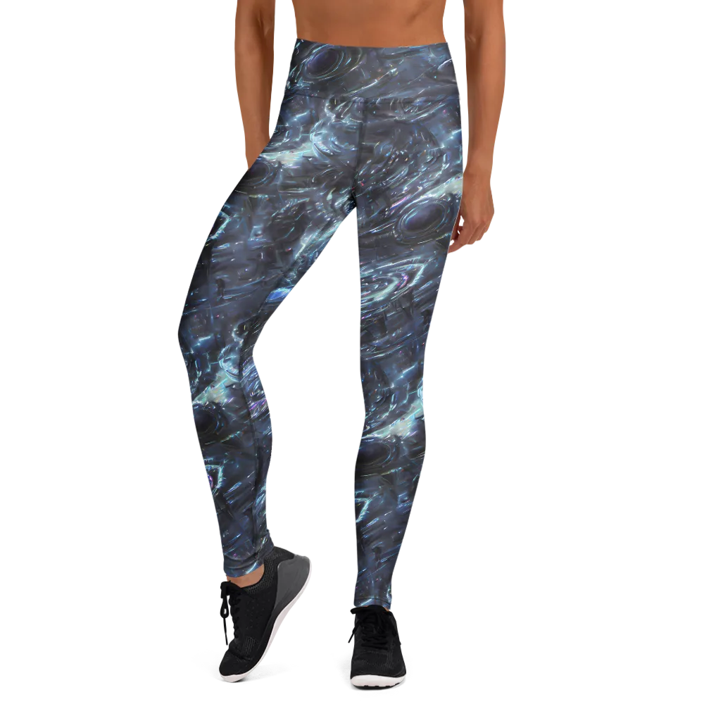 Blue Gravity on Yoga Leggings — Front