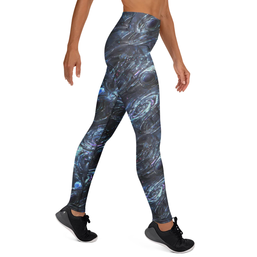 Blue Gravity on Yoga Leggings — Right