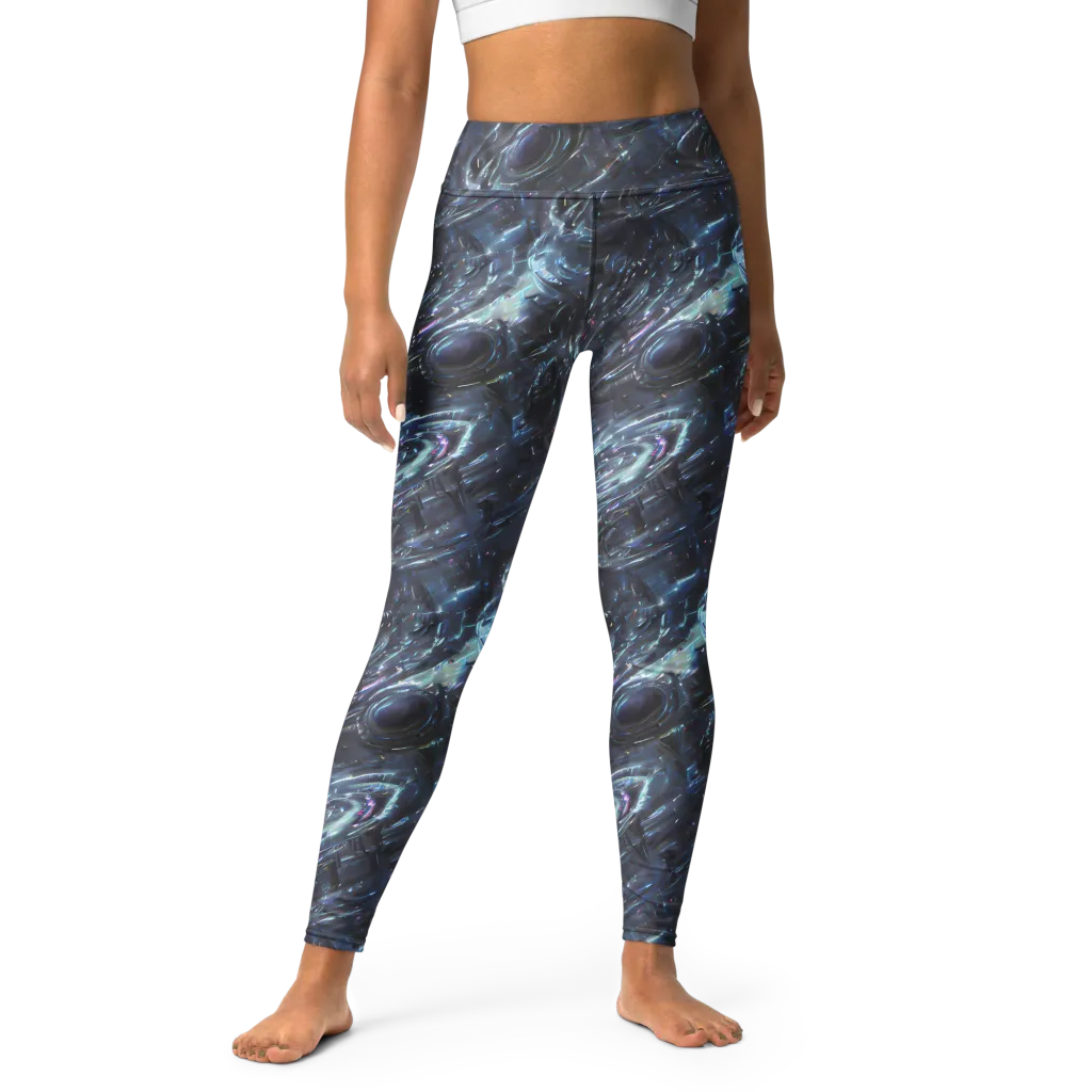 Blue Gravity on Yoga Leggings — Front