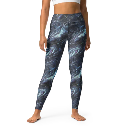 Blue Gravity on a Yoga Leggings