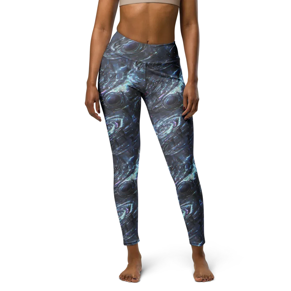 Blue Gravity on Yoga Leggings — Front