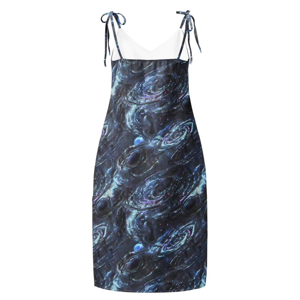 Blue Gravity on Slip Dress — Back