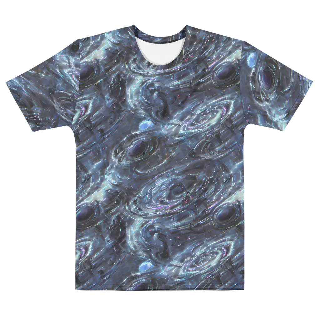 Blue Gravity on Men's Cotton Crew Neck T-Shirt — Front