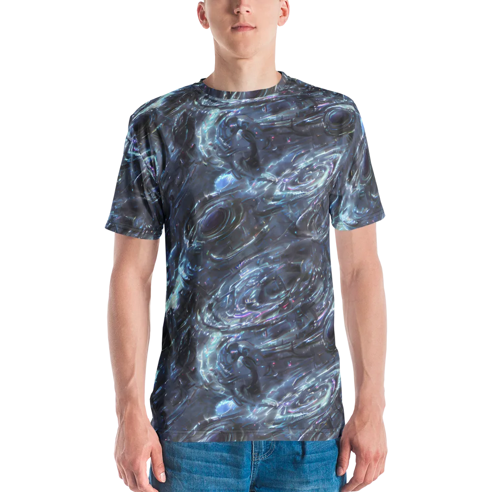 Blue Gravity on Men's Crew Neck T-Shirt — Front