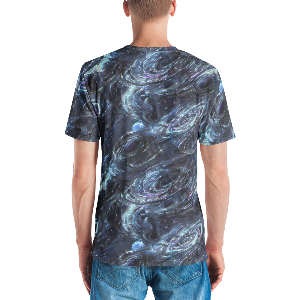 Blue Gravity on Men's Crew Neck T-Shirt — Back