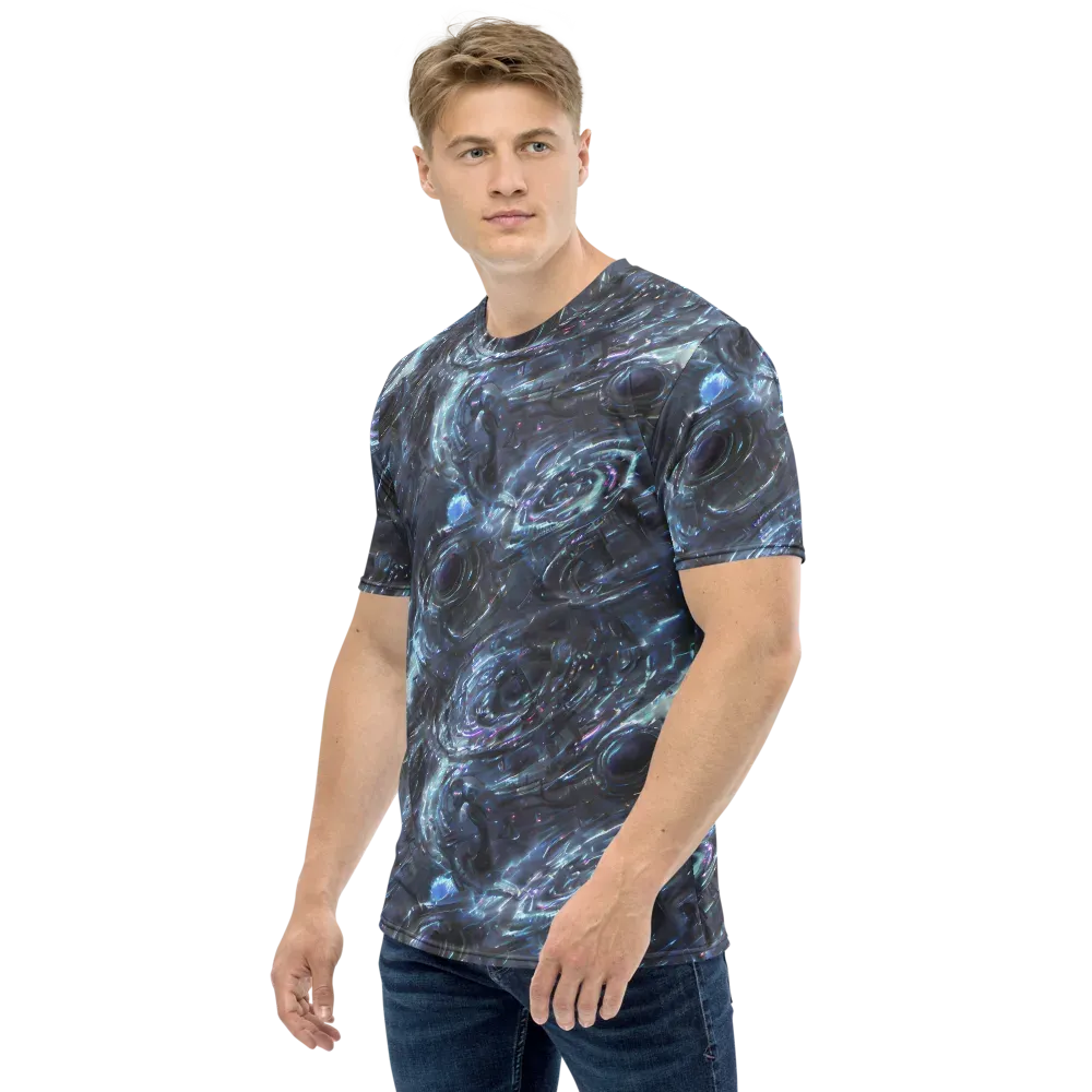 Blue Gravity on Men's Crew Neck T-Shirt — Left