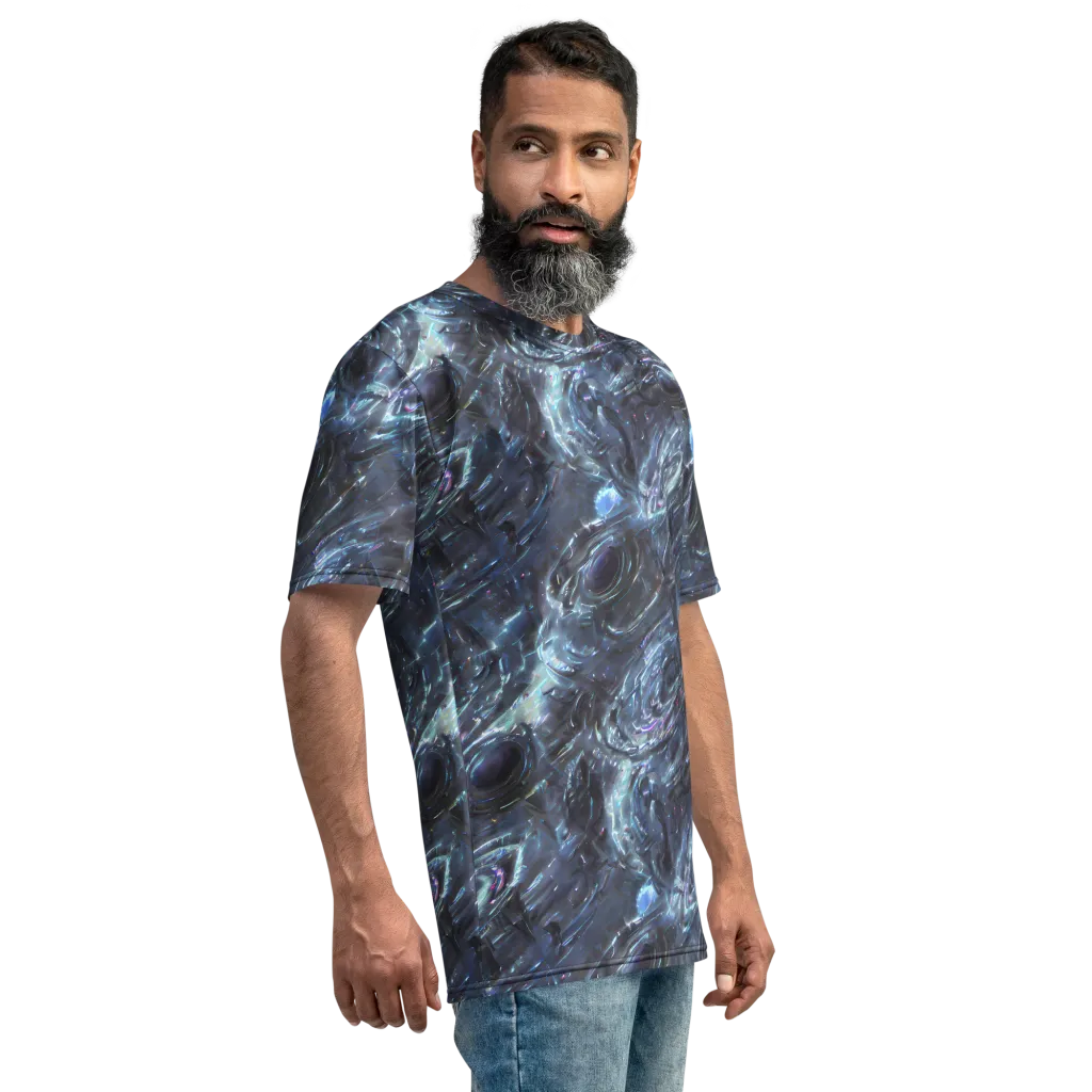 Blue Gravity on Men's Crew Neck T-Shirt — Right
