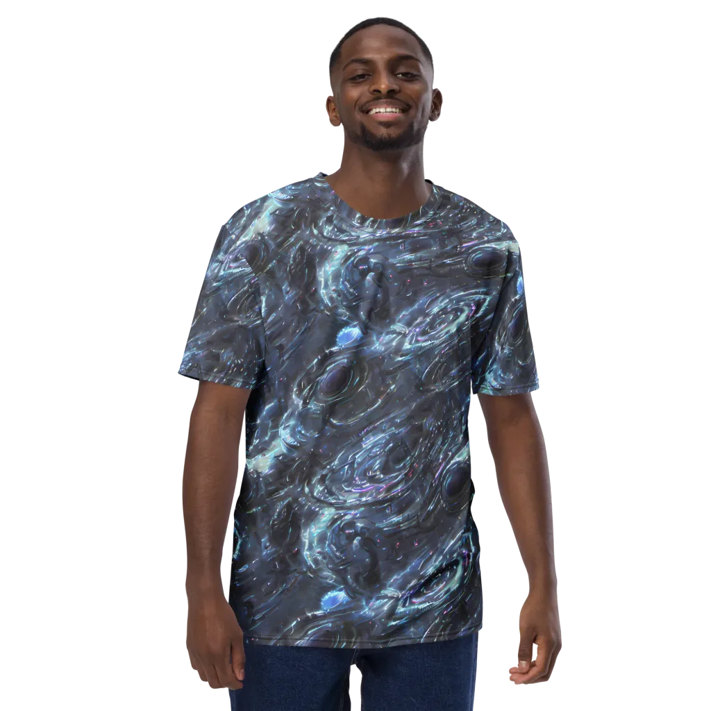 Blue Gravity on Men's Crew Neck T-Shirt — Front