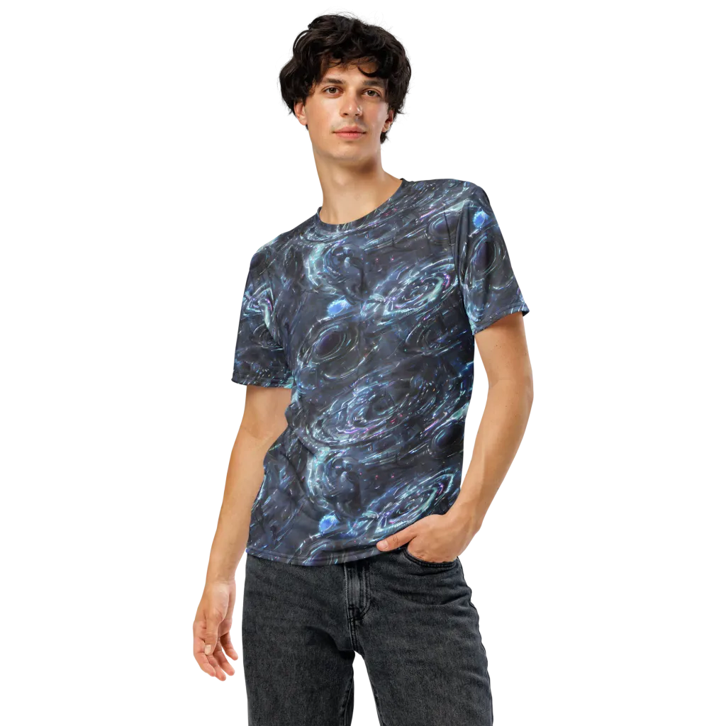 Blue Gravity on Men's Crew Neck T-Shirt — Front