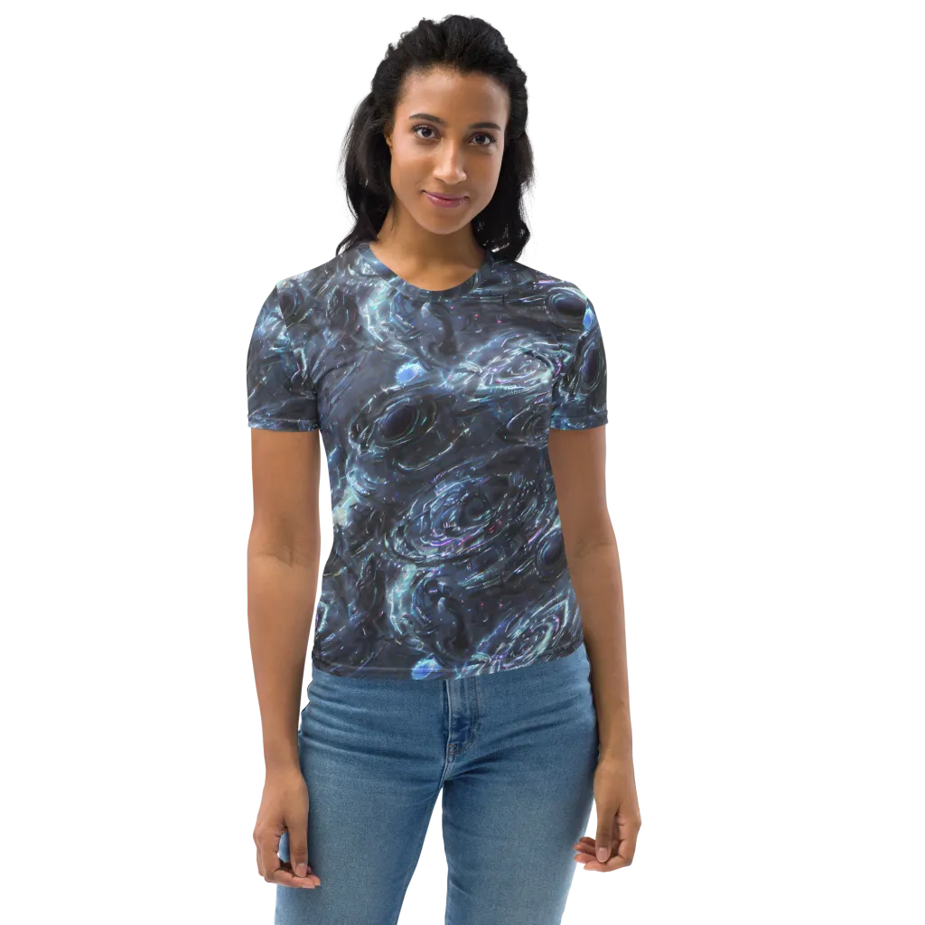 Blue Gravity on Women's Crew Neck T-Shirt — Front