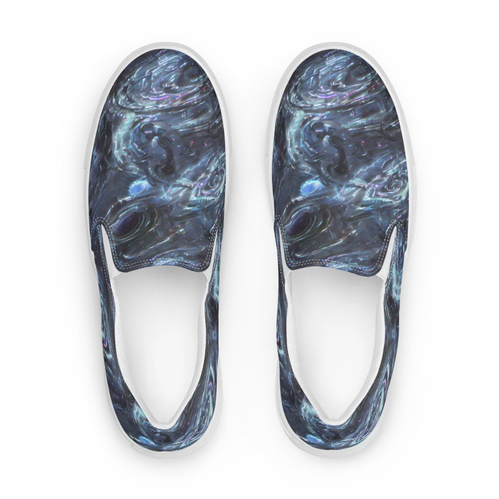 Blue Gravity on Men's Slip-On Canvas Shoes — Front